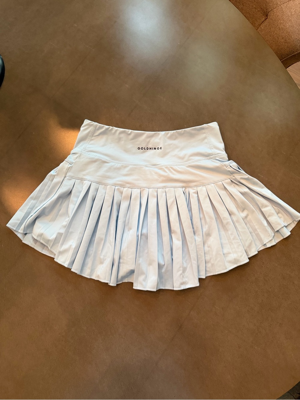 GoldHinge Light Blue Pleated Tennis Skort - Picture 2 of 6